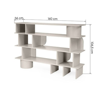 Libreria ANGALIR Cashmere Bassa con Fronti Arrotondati