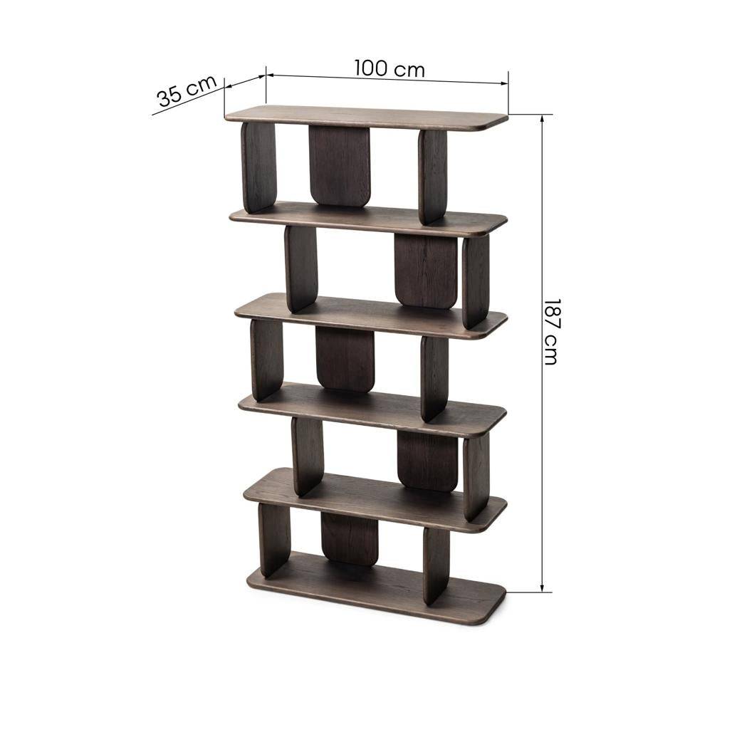 Scaffale arrotondato SALA, marrone espresso