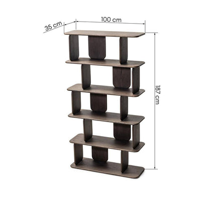 Scaffale arrotondato SALA, marrone espresso