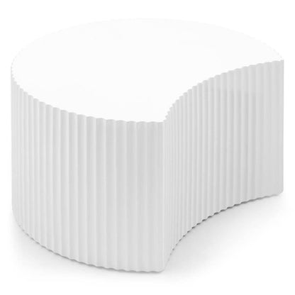 Set tavolini da caffè ZOE rigato bianco