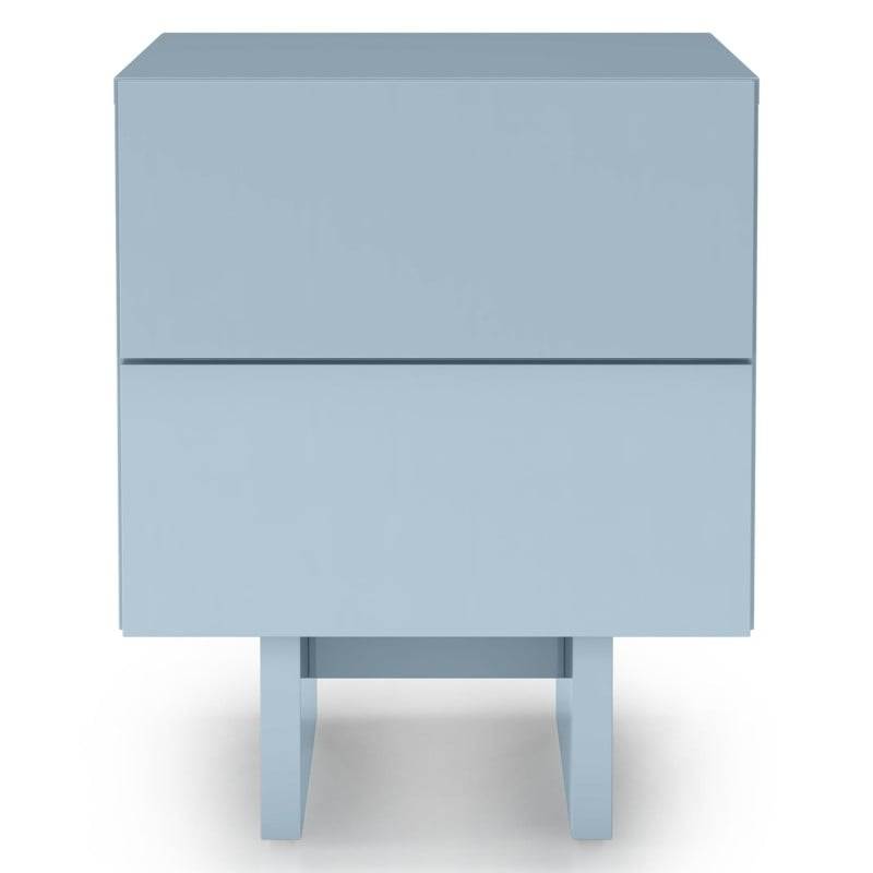 Comodino GLAM, blu fumé, lucido
