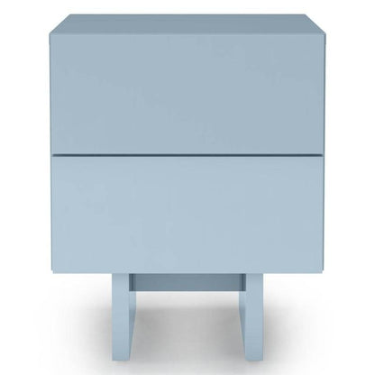 Comodino GLAM, blu fumé, lucido