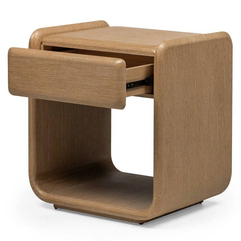 Comodino OXN con cassetto, rovere naturale