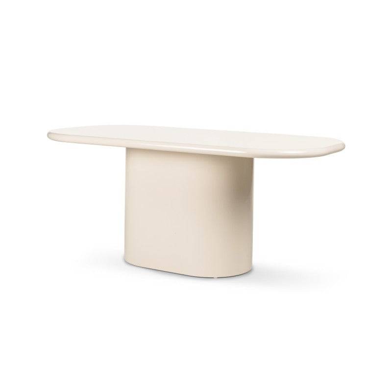 MOMAS Tavolo da pranzo 180 cm beige chiaro lucido