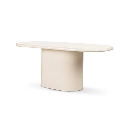 MOMAS Tavolo da pranzo 180 cm beige chiaro lucido
