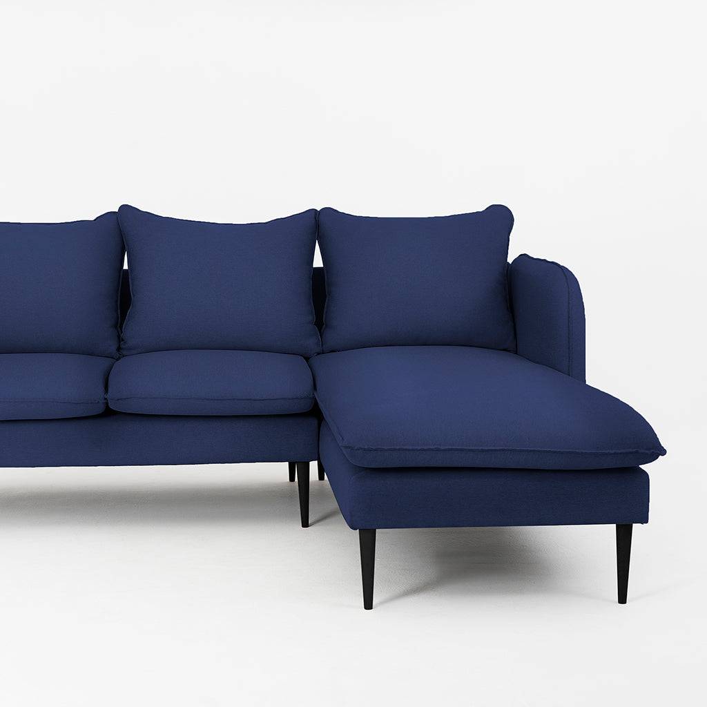 Ecksofa POSH P – Tinte, Schwarz
