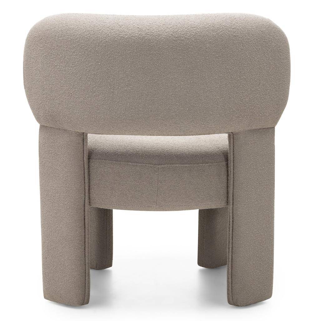 Poltrona imbottita SAMMA, grigio-beige, bouclé