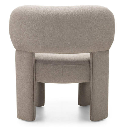 Poltrona imbottita SAMMA, grigio-beige, bouclé