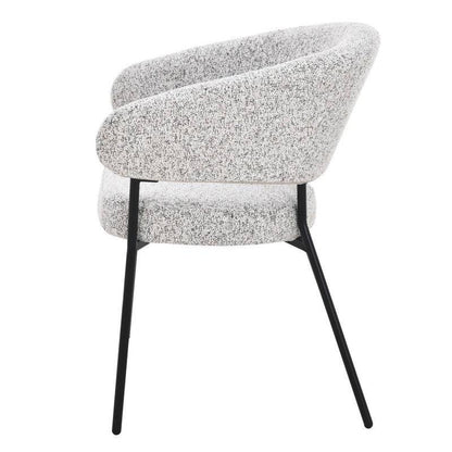 Sedia AMUL rivestita, seduta beige/gambe nere