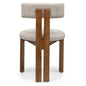 Chair MARTIN beige-cream walnut legs