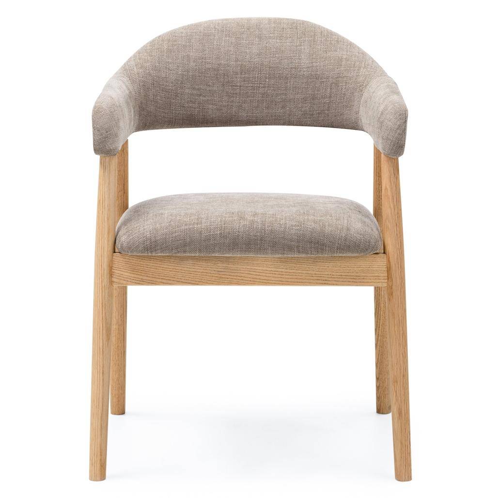 Polsterstuhl LARIS, Dunkelbeige/Eiche