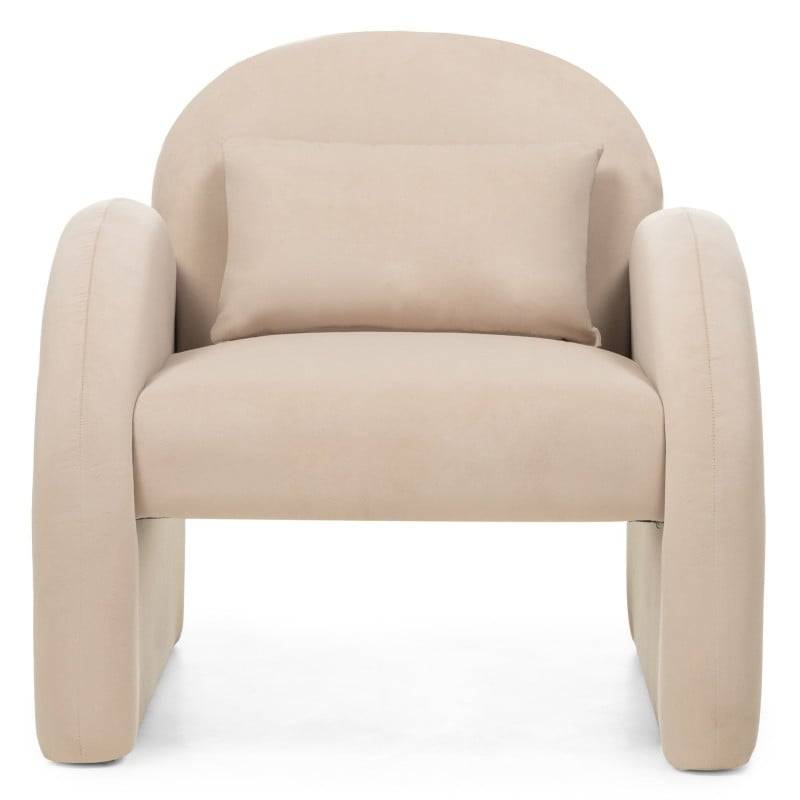 Loungesessel JADA hellbeige Samt
