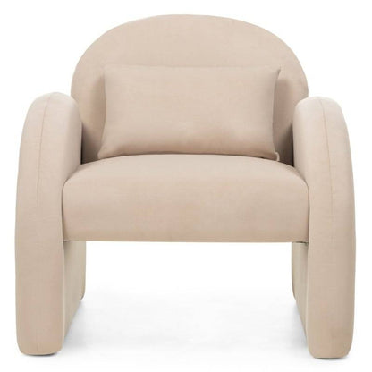 Loungesessel JADA hellbeige Samt
