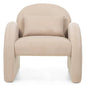 JADA light beige velvet lounge armchair