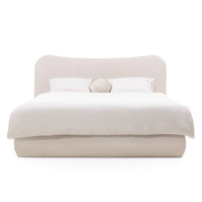 Letto imbottito DOMINIQUE 140x200 cm, beige