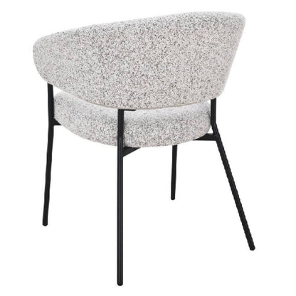 Sedia AMUL rivestita, seduta beige/gambe nere