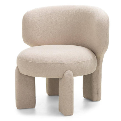 Poltrona imbottita SELENE, beige, bouclé