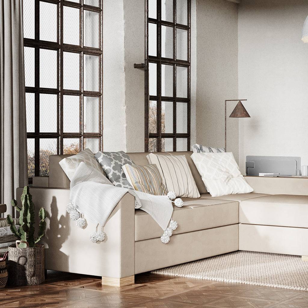 Divano Letto Angolare STABLE R - Beige