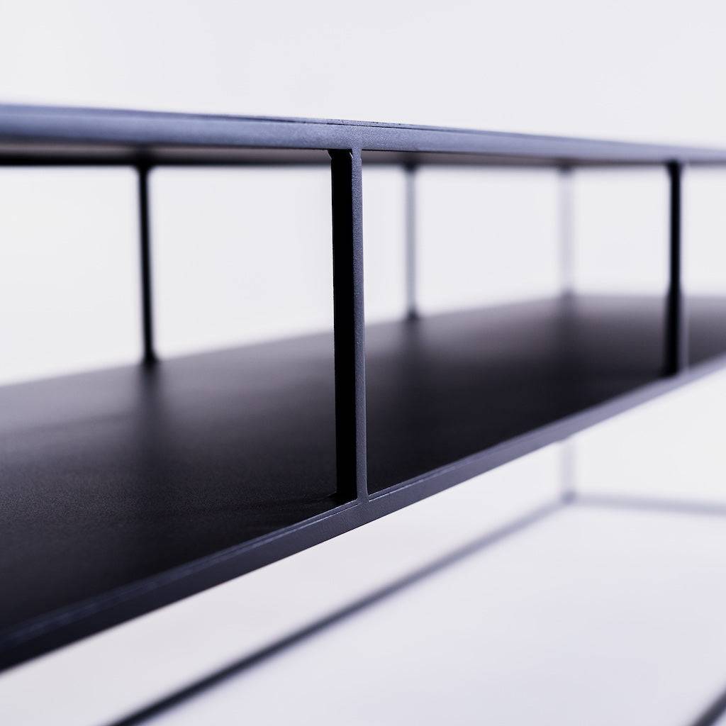 Tavolino RTV TENSIO 2 FLOOR METAL 200x45 - Nero