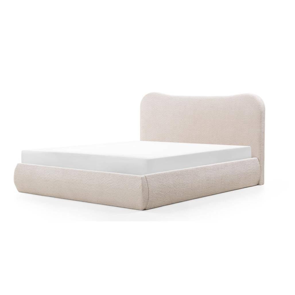 Letto imbottito DOMINIQUE 160x200 cm, beige