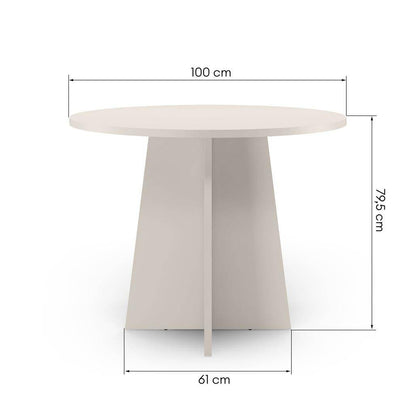 Runder Esstisch LALUQ 100 cm Kaschmir