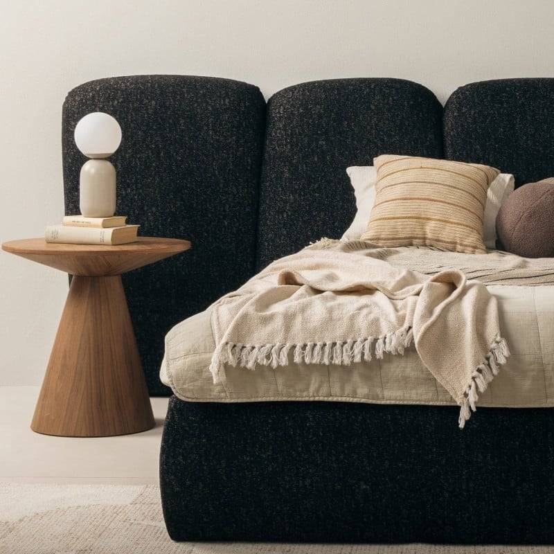 FANCY Letto Imbottito 160x200 cm Nero
