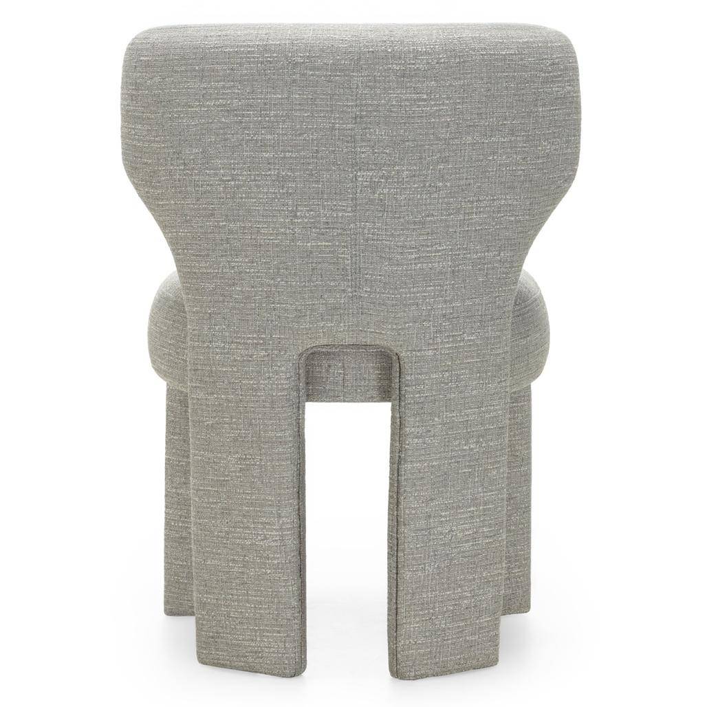 Sedia imbottita MALI beige-grigio, forme arrotondate