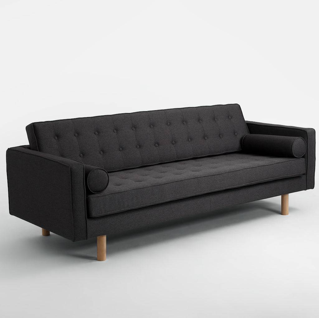 Divano 3 Posti TOPIC WOOD Carbone Naturale