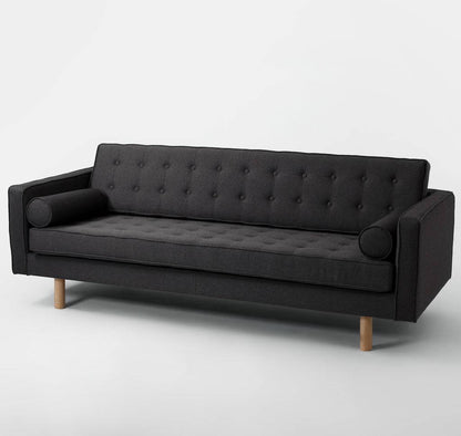 Divano 3 Posti TOPIC WOOD Carbone Naturale