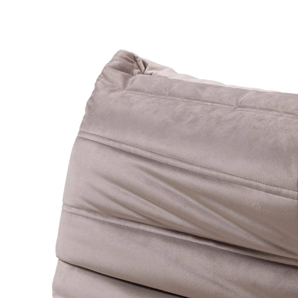 Poltrona Lounge LIBELLULE, marrone-grigio, velluto