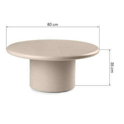 Tavolino ARDO 80 cm, beige scuro, opaco