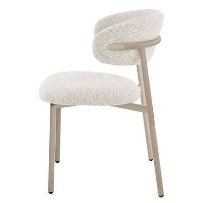Sedia da pranzo rivestita, beige