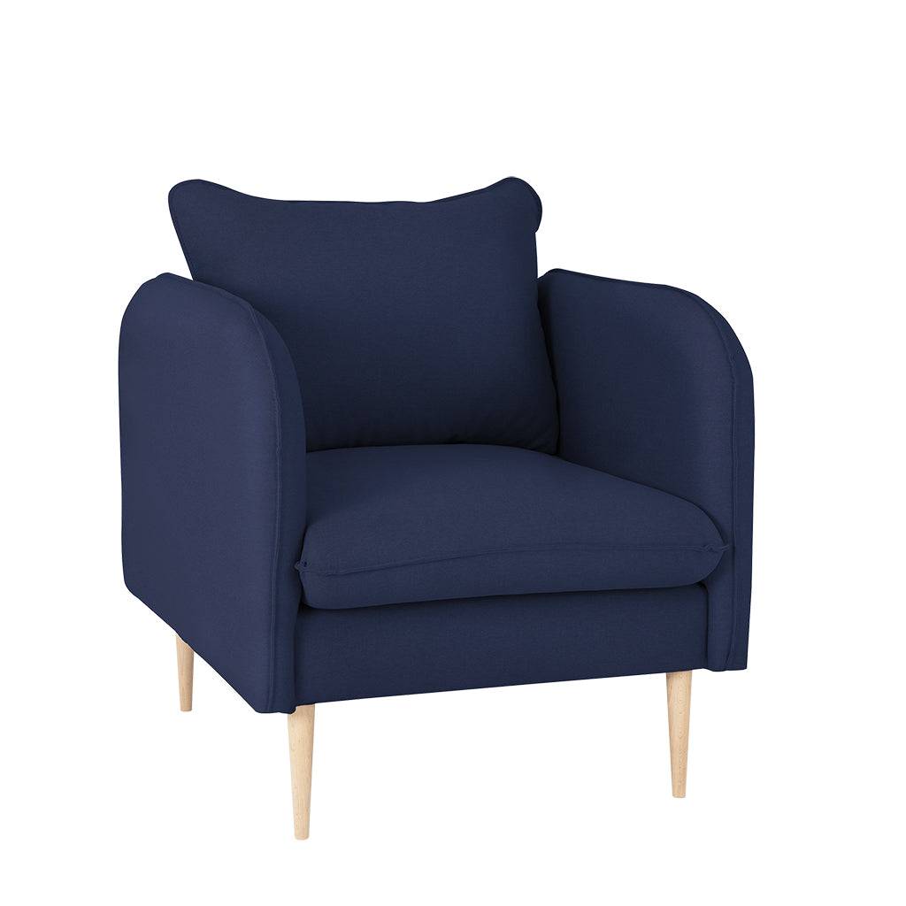 Poltrona POSH WOOD - Inchiostro, Naturale