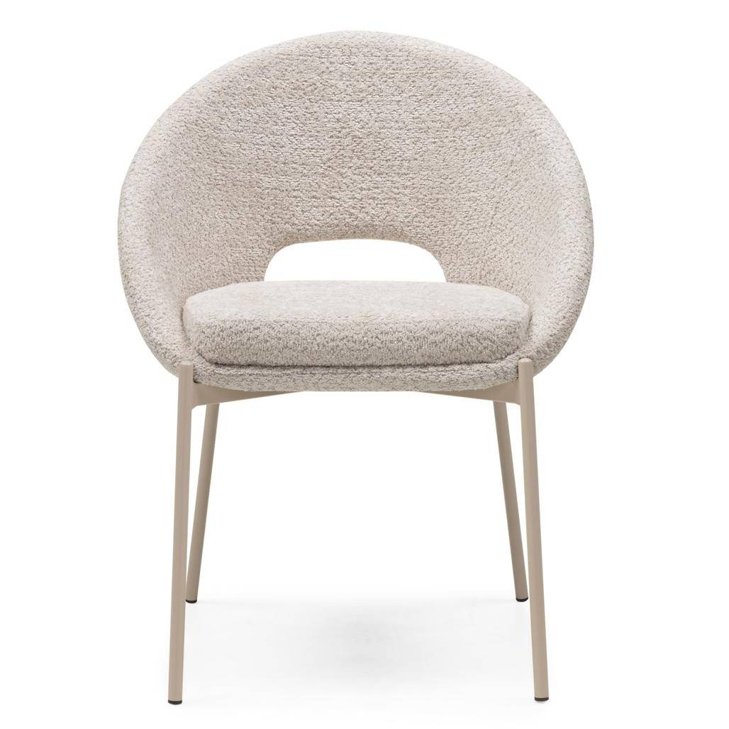 Stuhl DEAN, beige Bouclé