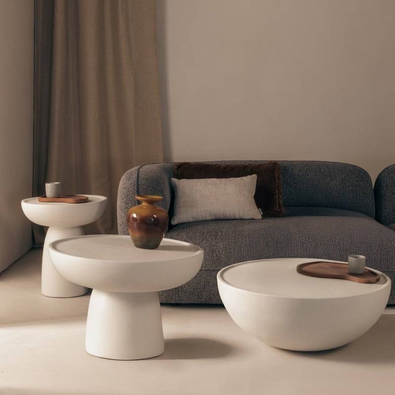 LORENSI Couchtisch 60 cm, beige, matt lackiert