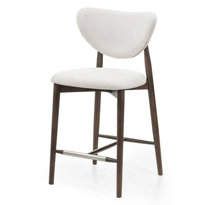 Esszimmerhocker JULIETTE Beige/Nussbaum