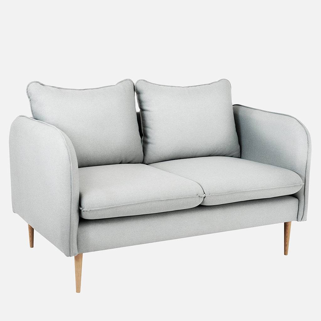 Sofa POSH WOOD 2-Sitzer - Platin, Natur