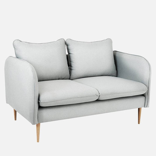 POSH WOOD 2-Seater Sofa - Platinum, Natural