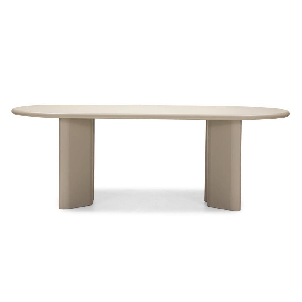 Esstisch LOREN 220 cm, dunkelbeige, oval