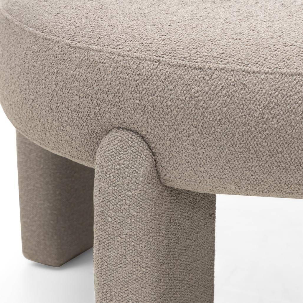 Poltrona imbottita SAMMA, grigio-beige, bouclé