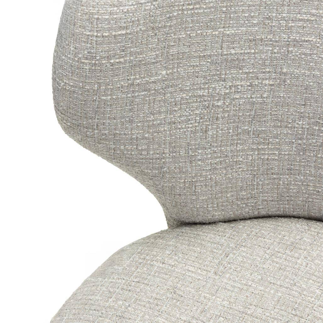 Sedia imbottita MALI beige-grigio, forme arrotondate