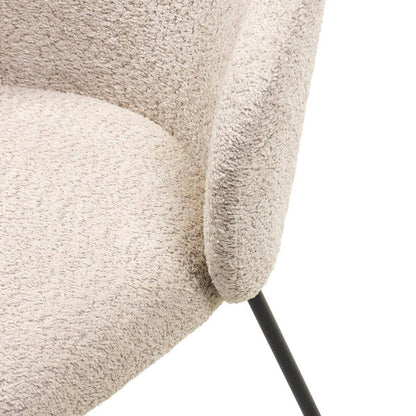 Esszimmerstuhl LUEUR, beige, schwarze Beine