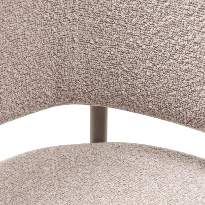Sedia rivestita MALUA beige bouclé