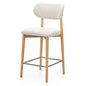 MIA stool, cream, oak