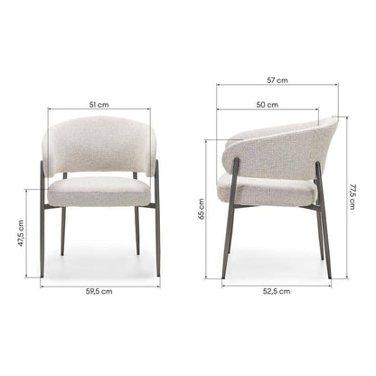 Polsterstuhl UMBRIA, beige/grau