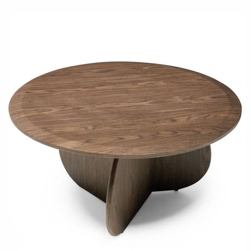 Couchtisch OKUN 80 cm, dunkles Nussbaumholz