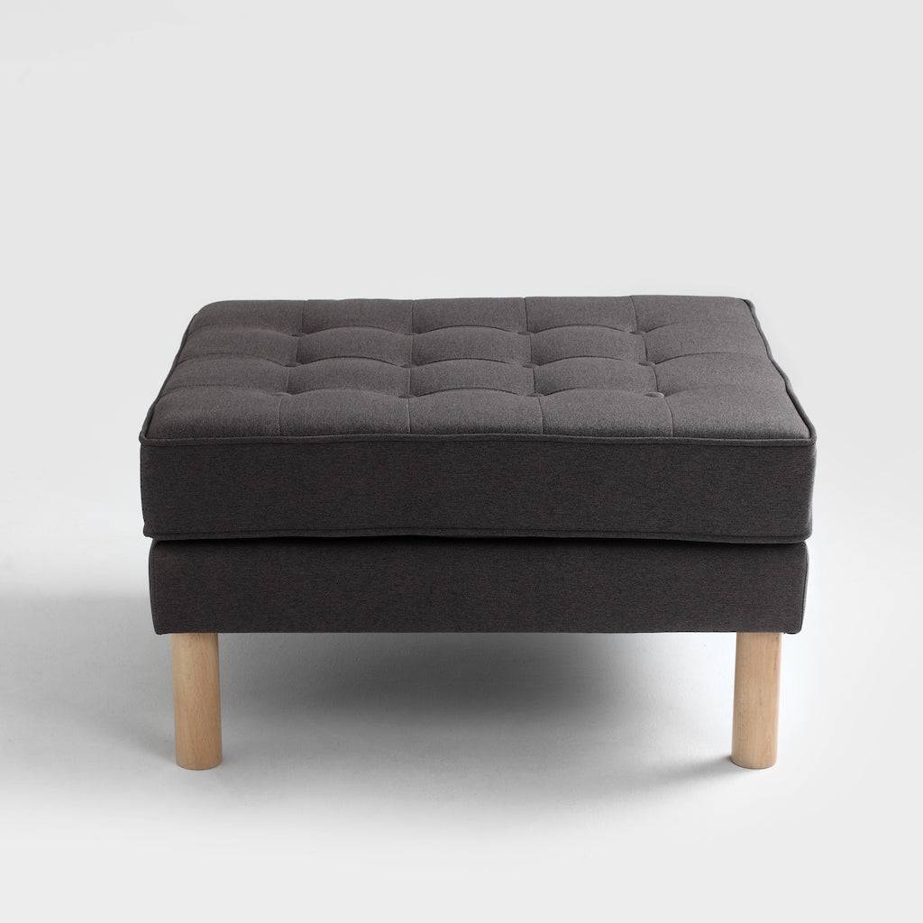 Pouf TOPIC WOOD 75, Carbon, Naturholz