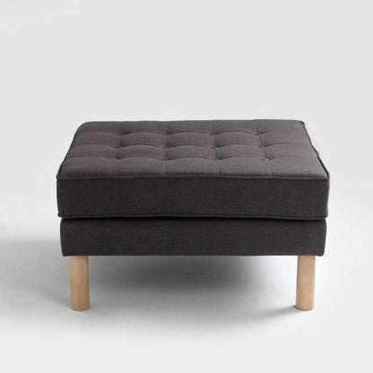 Pouf TOPIC WOOD 75, Carbon, Naturholz