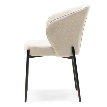 Esszimmerstuhl GUSTO, hellbeige, schwarze Beine