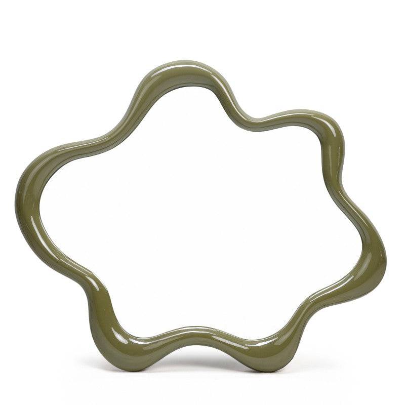 Specchio IZZY sospeso, forma irregolare, verde chiaro